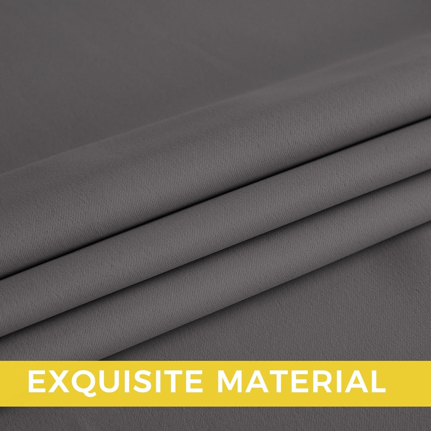 NICETOWN Grey Blackout Curtains for Bedroom 108 inches Long, Extra Long Thermal Insulated Grommet Shades for Living Room, Privacy Window Treatment Drapes for Nursery, Laundry, 2 Panels, W52