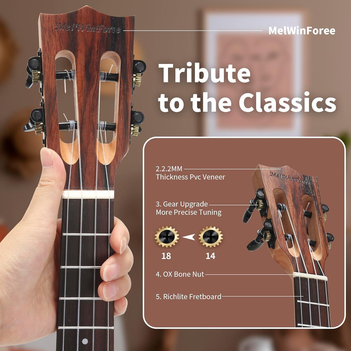 26-Inch Electric Ukulele Beginner Bundle – Left-Handed Friendly with Amp, Gig Bag, and Accessories