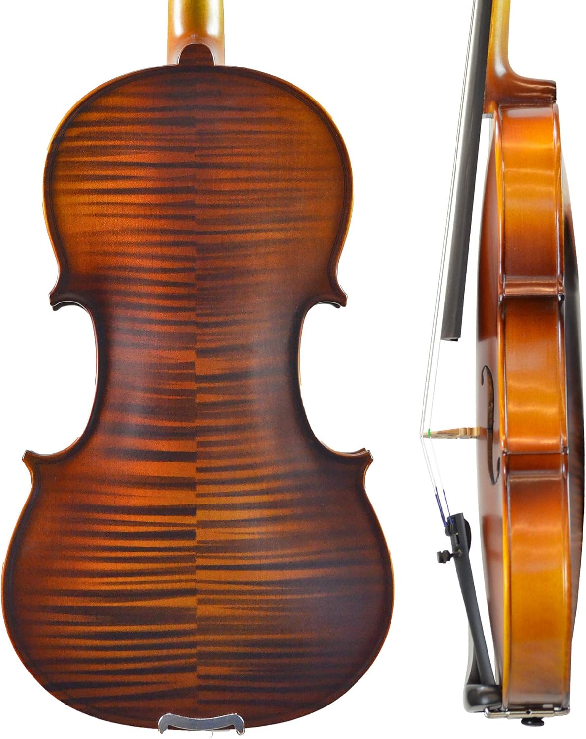 Bunnel G1 Violin Outfit 1/2 Size - Carrying Case and Accessories Included - Solid Maple Wood and Ebony Fittings By Kennedy Violins