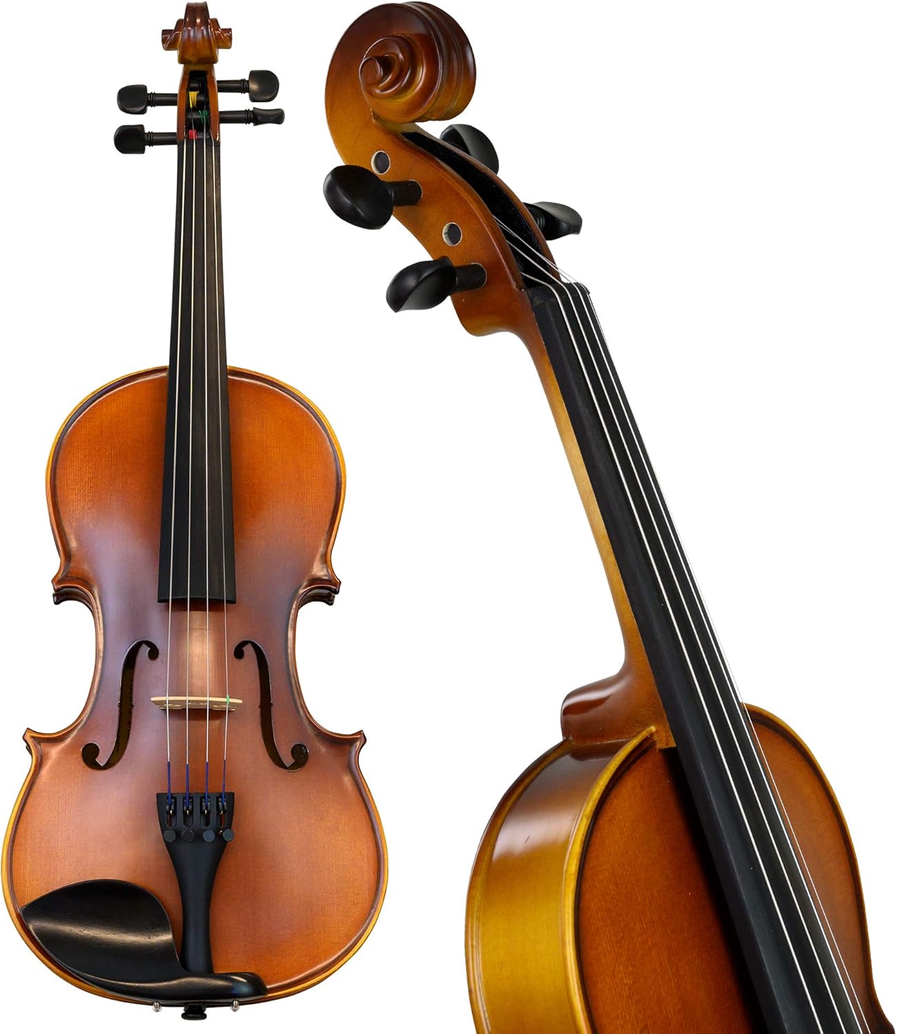 Bunnel Premier Violin Outfit 1/16 Size - Carrying Case and Accessories Included — Solid Maple Wood and Ebony Fittings By Kennedy Violins