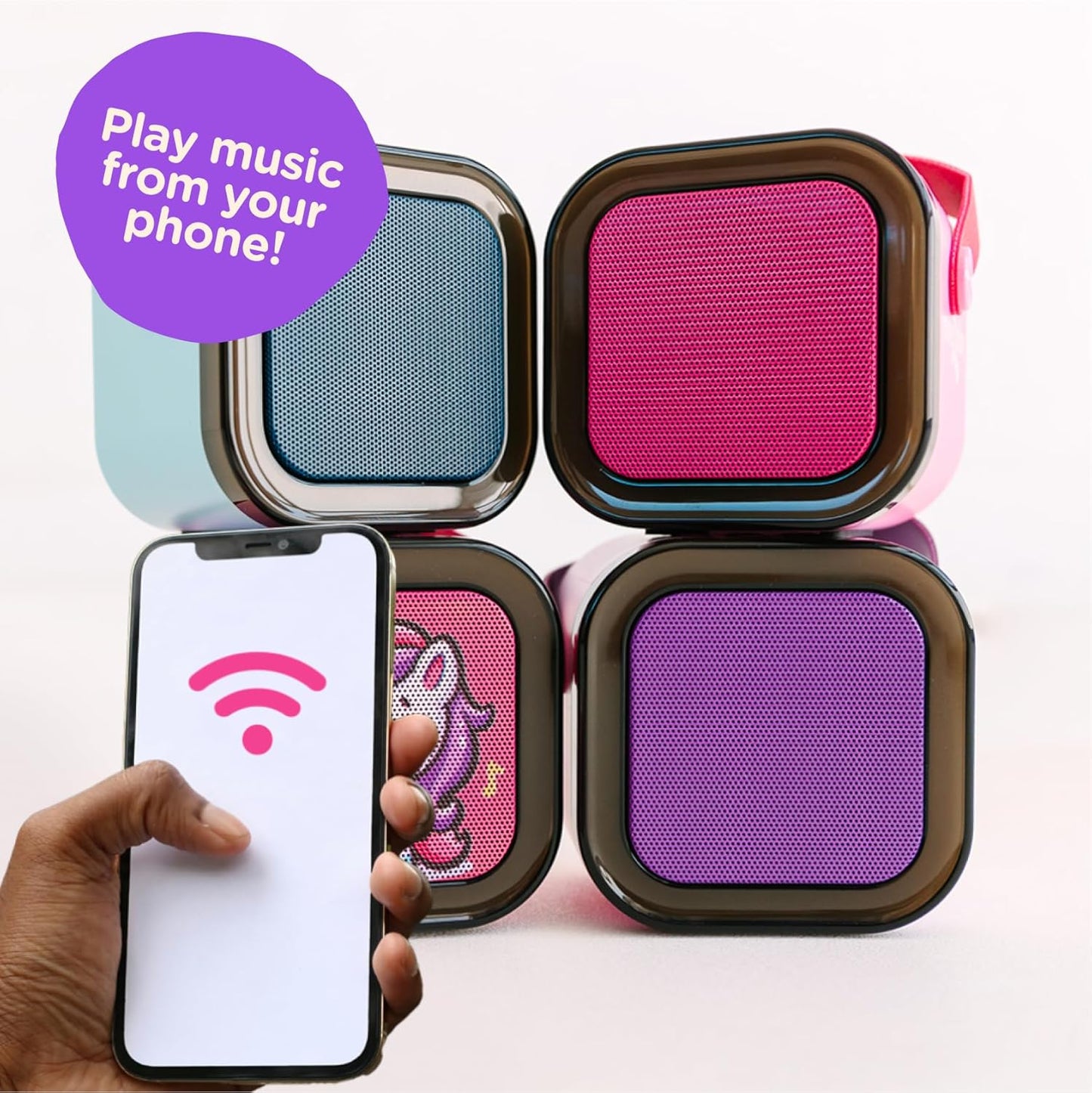 Move2Play, Karaoke Machine for Kids | Includes 20+ Kid Songs | 2 Microphones | Connect with Bluetooth | 3, 4, 5, 6, 7+ Year Old Gift | Toy for Girls, Boys, & Toddler | Birthday Present