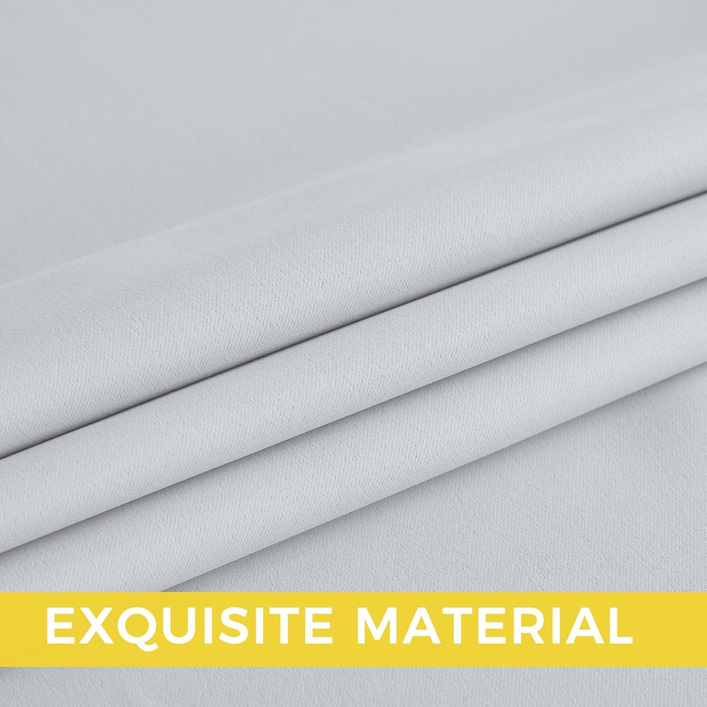 NICETOWN Greyish White Curtains 84 inches Long 2 Panels Set, Thermal Insulated Grommet Curtains, Easy Clean Light Blocking Shades for Living Room, Bathroom, Window, Holiday Decor, Kids Room