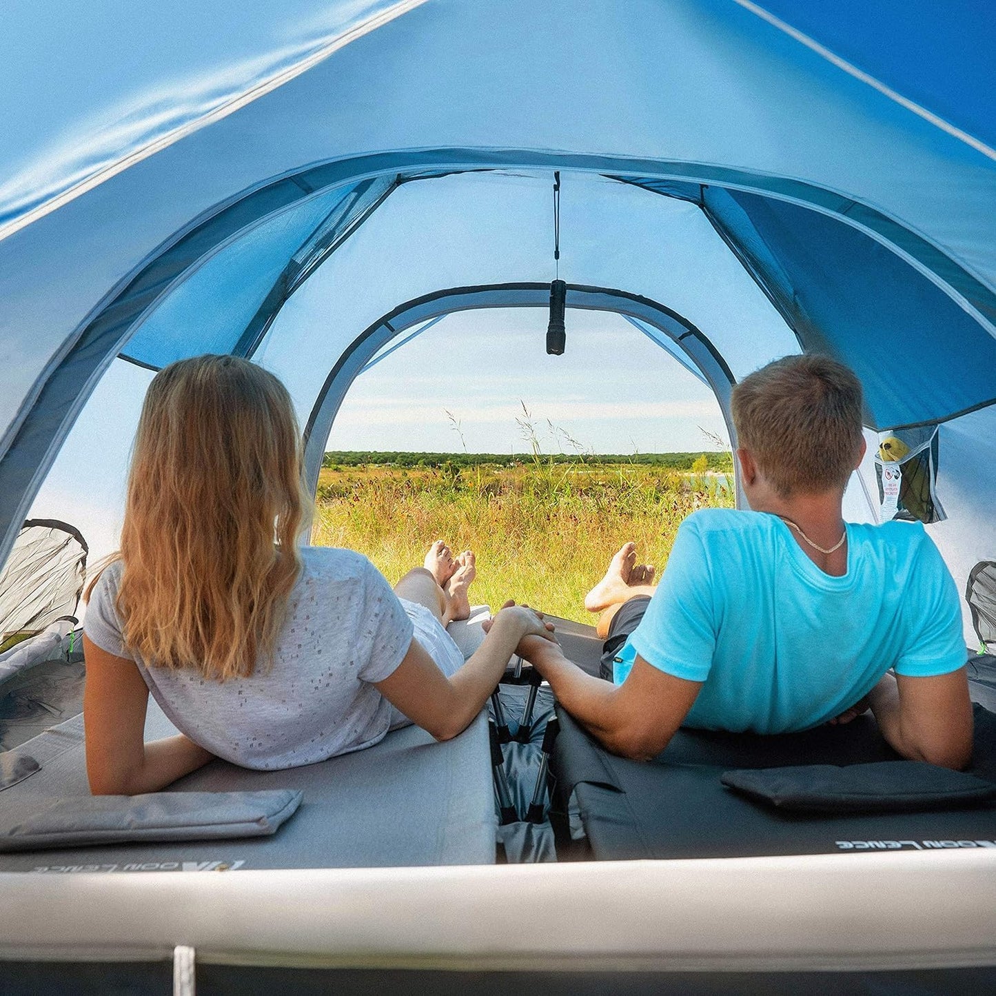 MOON LENCE Instant Pop Up Tent for 3-4 Person - Automatic Portable, Windproof for Camping, Hiking, Mountaineering