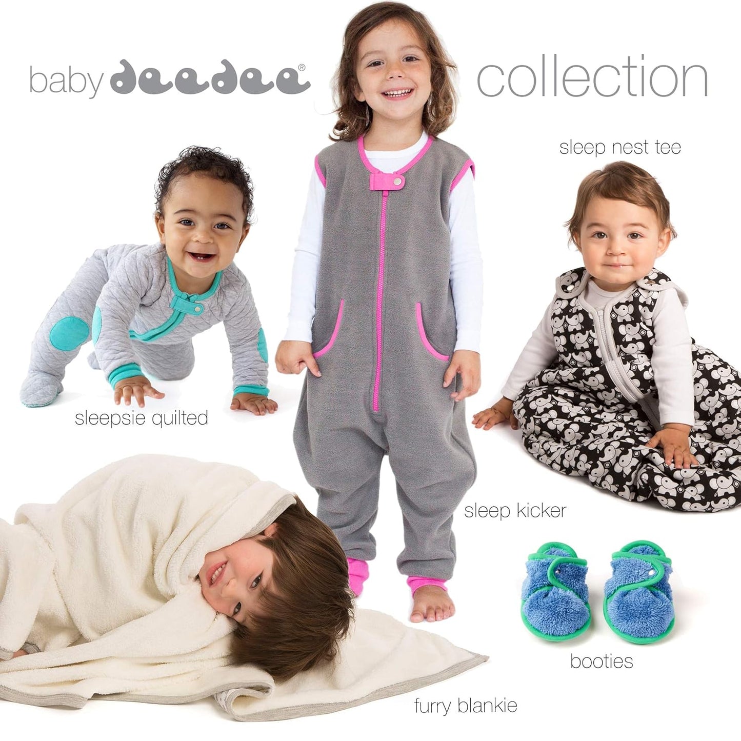 baby deedee Sleep nest Fleece Baby Sleeping Bag, Purple Rain, Medium (6-18 Months)