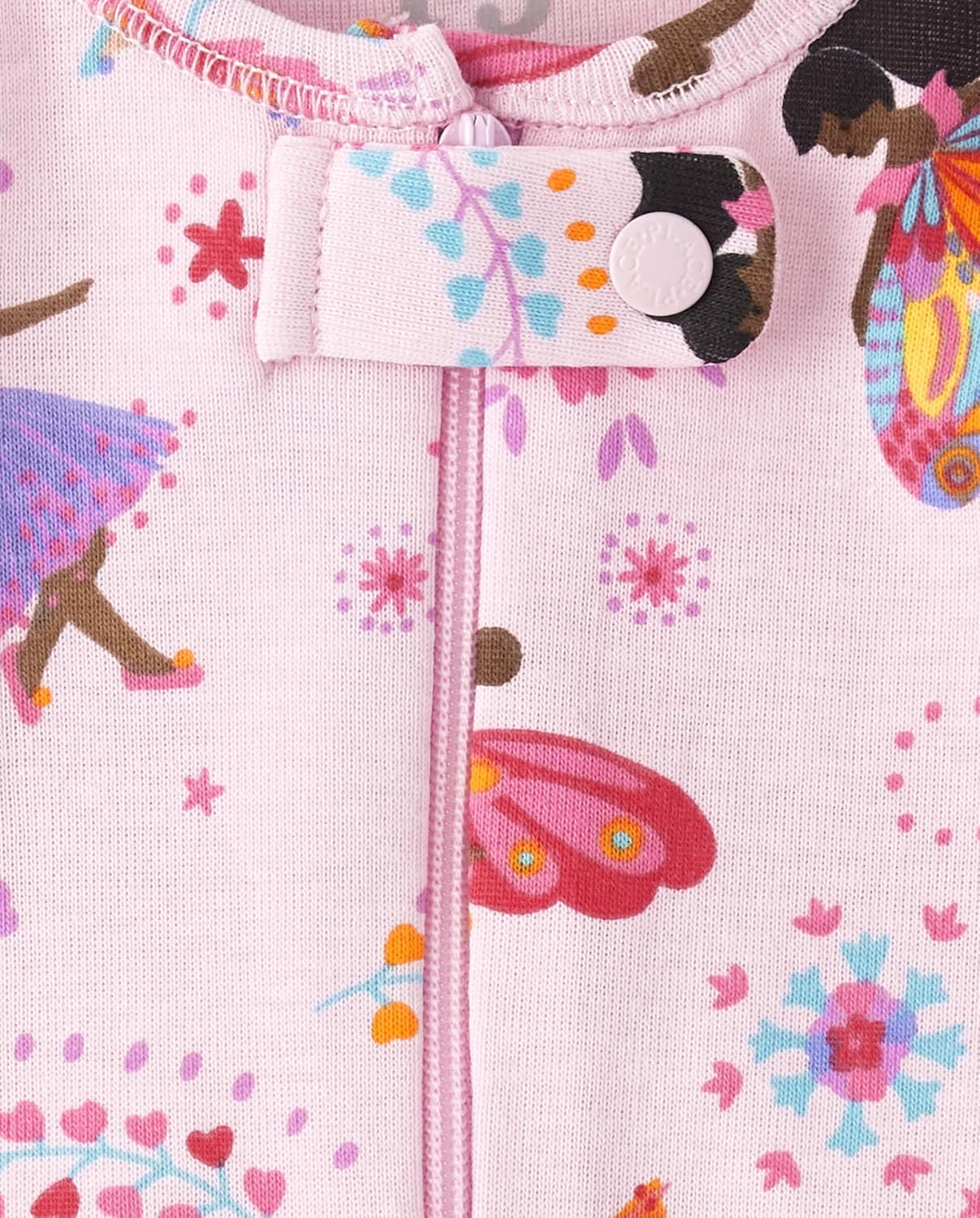 The Children's Place Baby Girl's and Toddler 100% Cotton Long Sleeve Zip Front One Piece Footed Pajamas,Sleep & Play