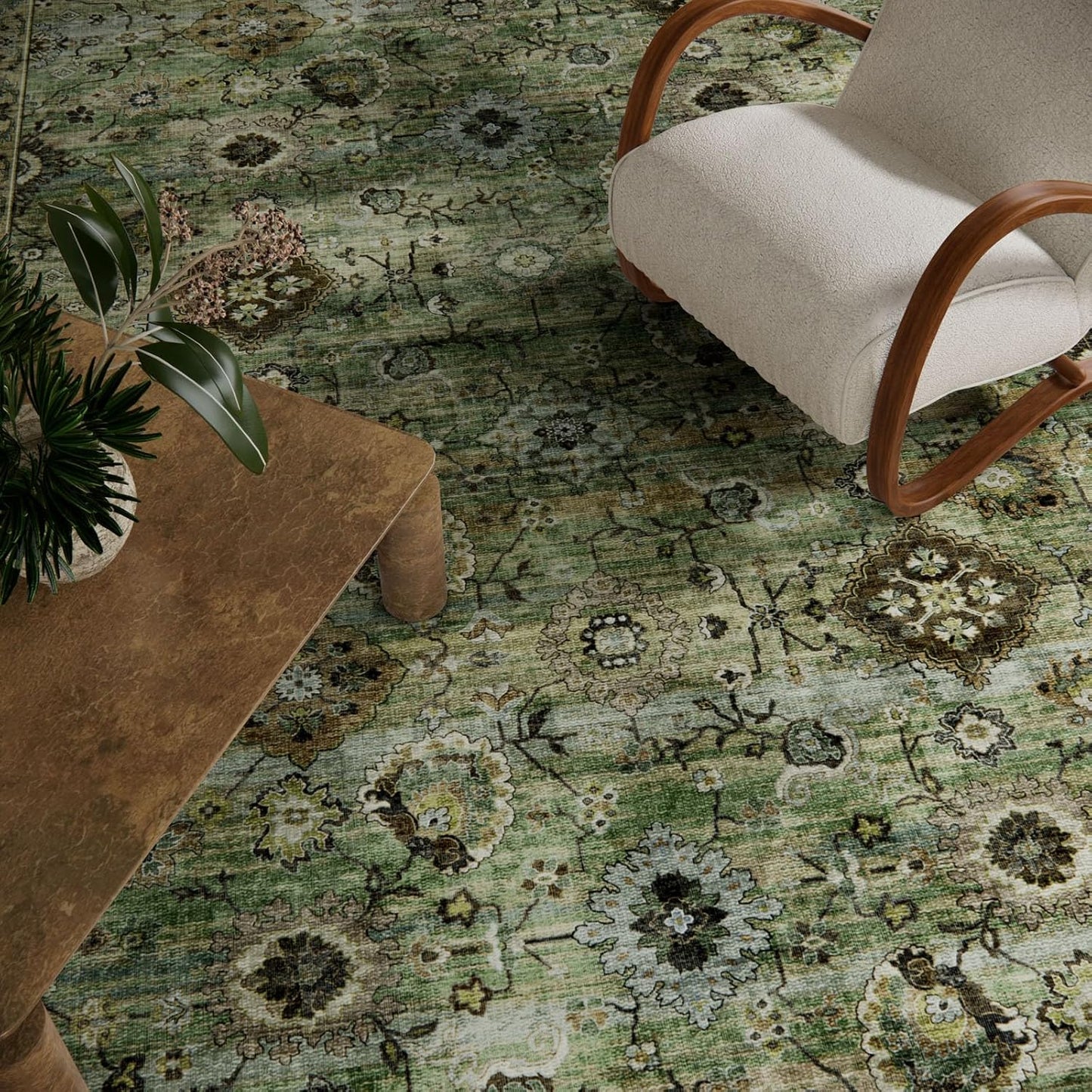 Washable Runners for Hallways Kitchen Rugs: 2'6"x8' Runner Rug Stain Resistant Non Slip Low Pile Soft Carpet Runners for Hallways Bedroom Kitchen Entryway Indoor Laundry Room Farmhouse