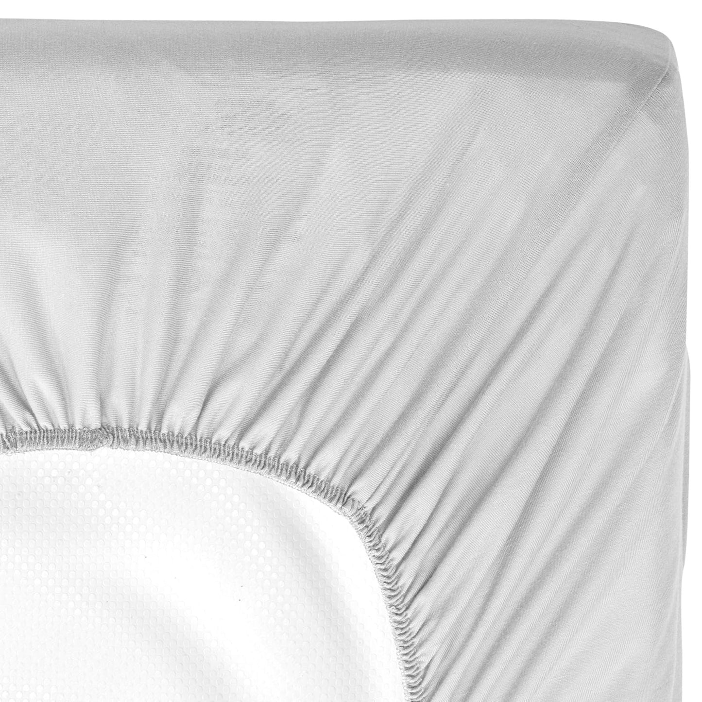 TILLYOU Changing Pad Cover Set in Soft Jersey Material - Fits 32"/34''x16 Contoured Pad for Babies, Lt Green & Lt Gray