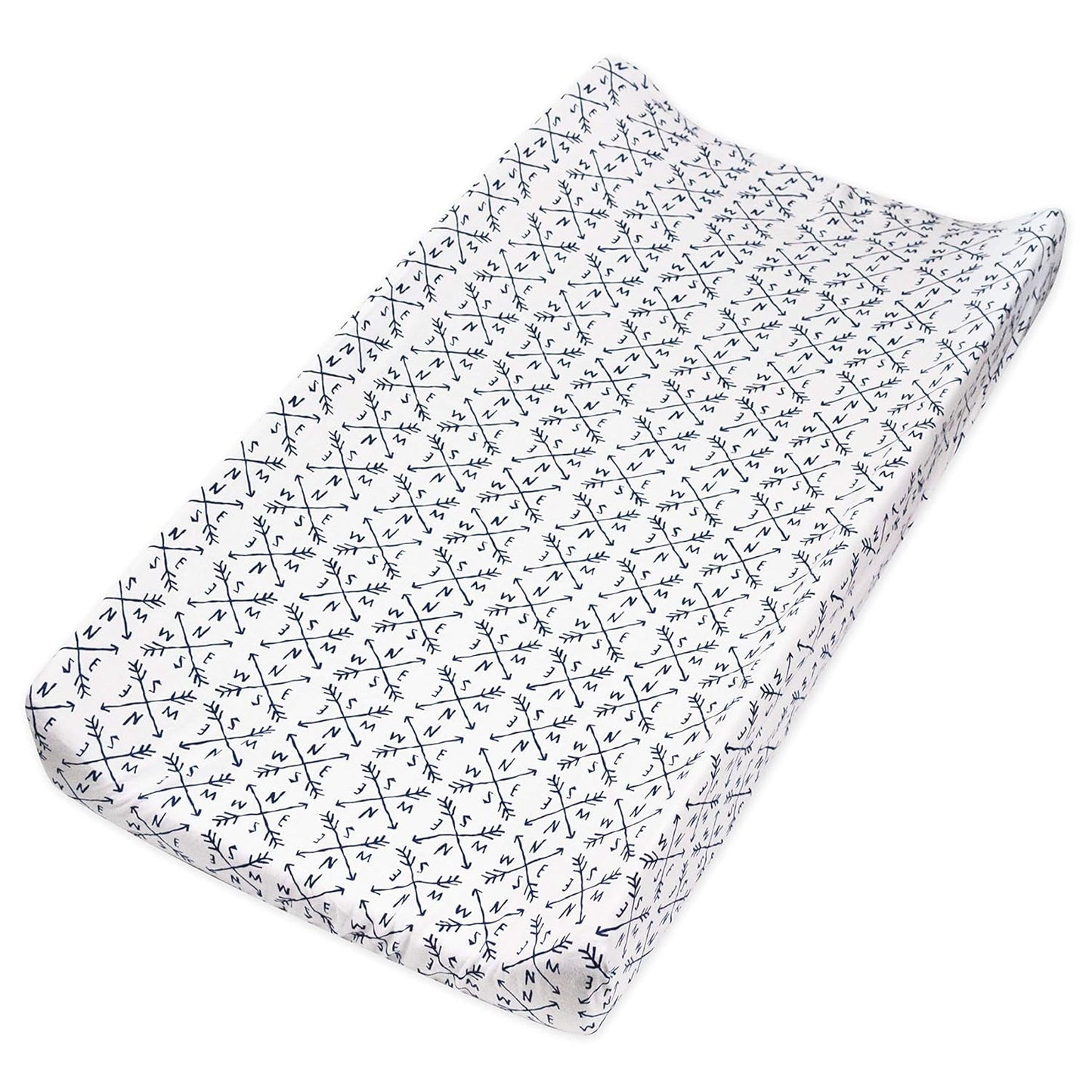 HonestBaby Organic Cotton Changing Pad Cover, Compass, One Size