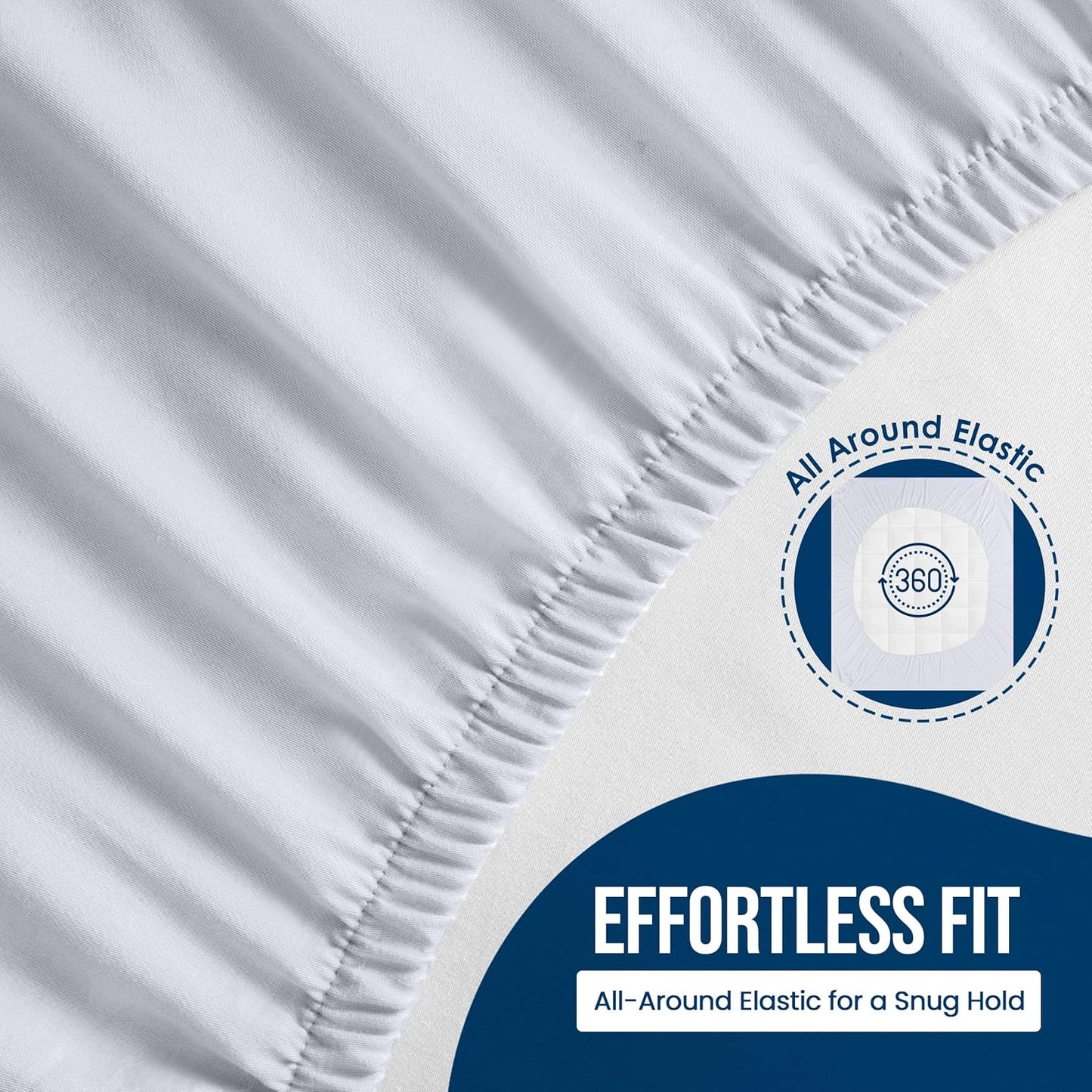 Utopia Bedding Waterproof Mattress Protector Super Queen Size, Premium Terry Mattress Cover 200 GSM, Breathable, Fitted Style with Stretchable Pockets (White)