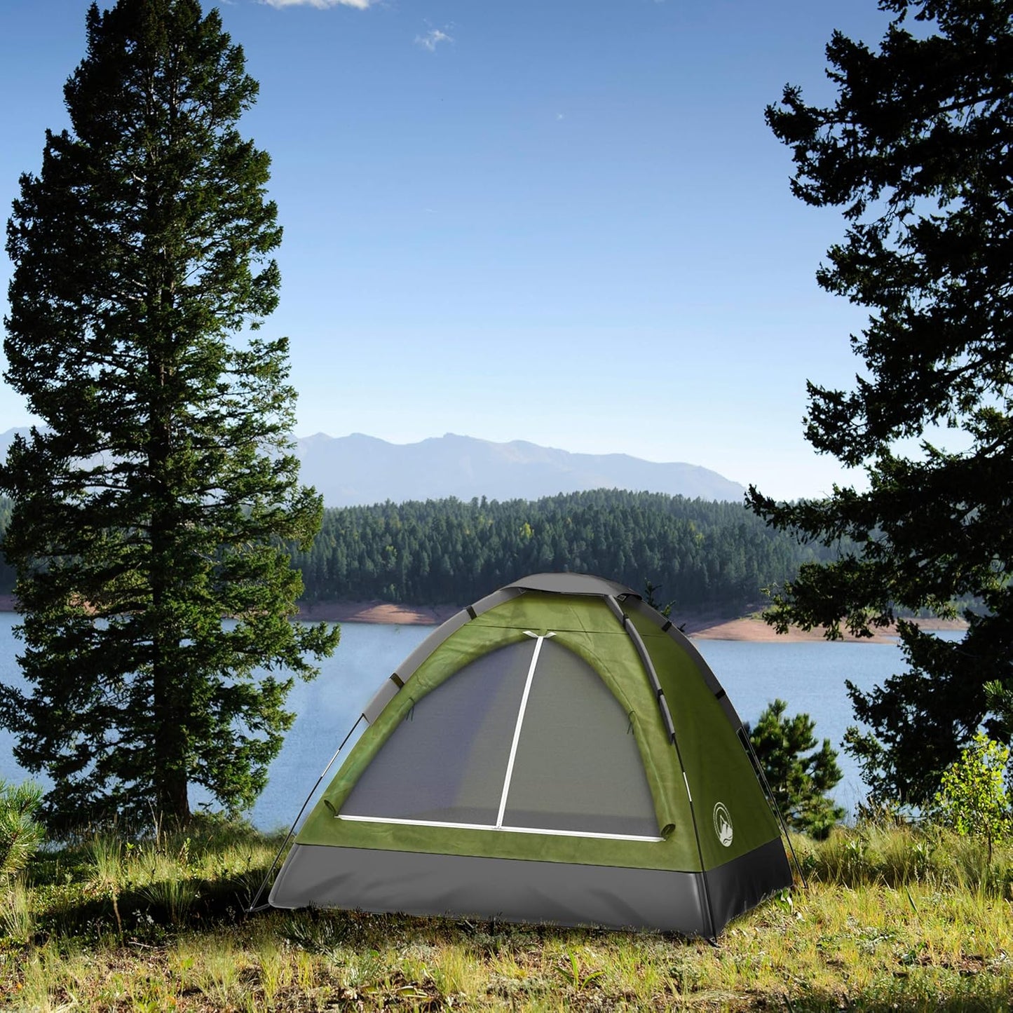 2-Person Dome Tent – Easy Set Up Shelter with Rain Fly and Carrying Bag for Camping