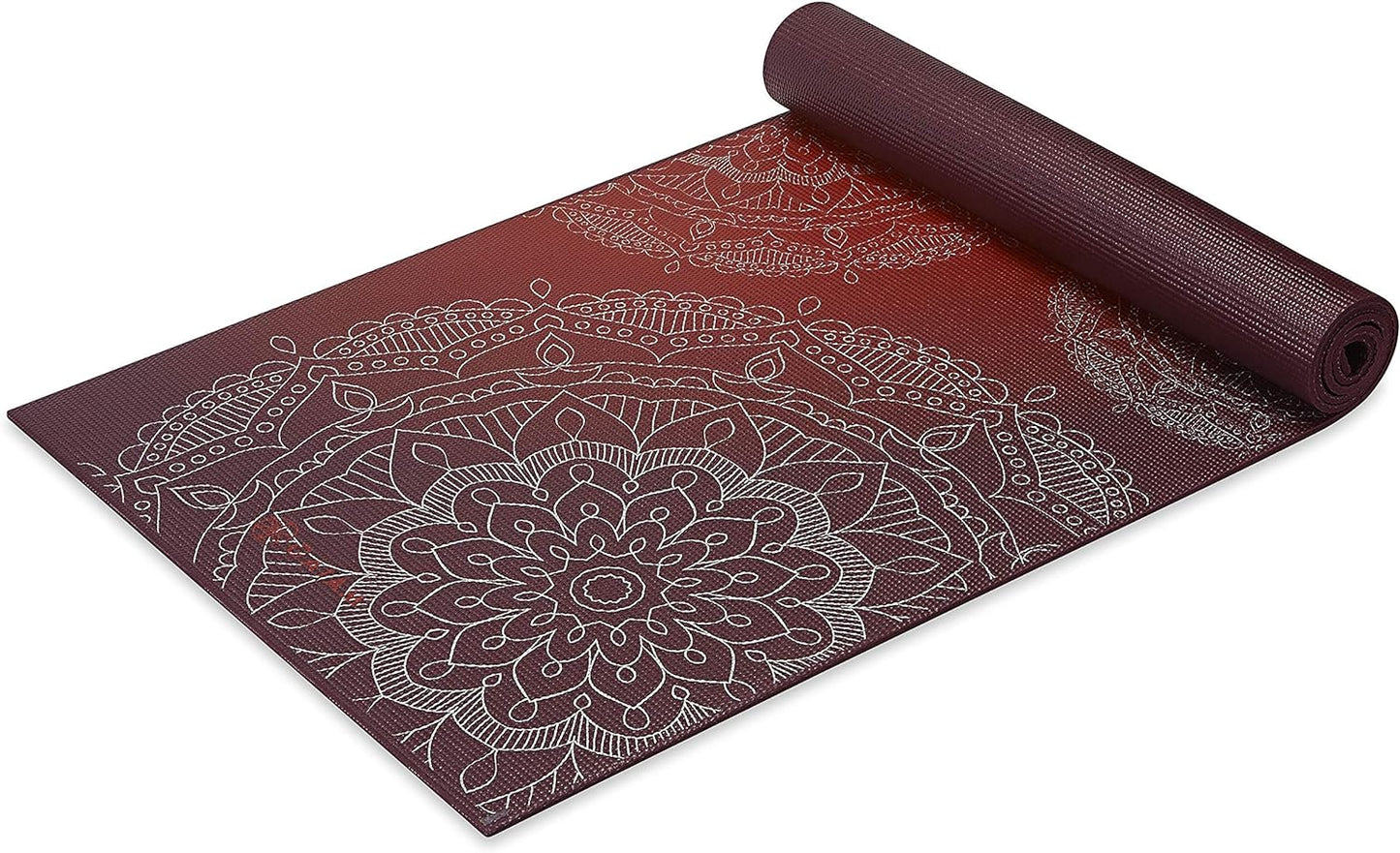 Gaiam Yoga Mat - Premium 6mm Print Extra Thick Non Slip Exercise & Fitness Mat for All Types of Yoga, Pilates & Floor Workouts (68"L x 24"W x 6mm Thick)
