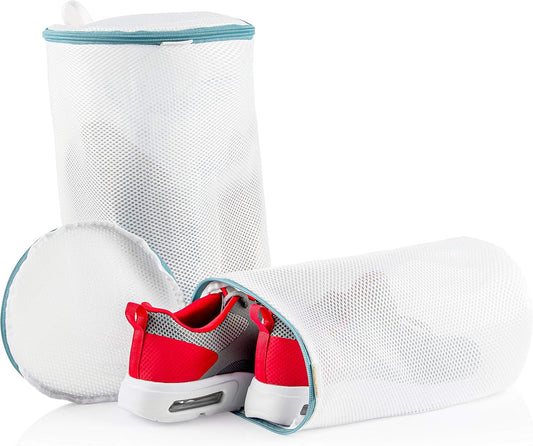 Premium Mesh Shoe Laundry Bags – Double-Layered Protection, Fits Up to Size 15, Durable Zipper, Travel-Friendly – 2 Pack