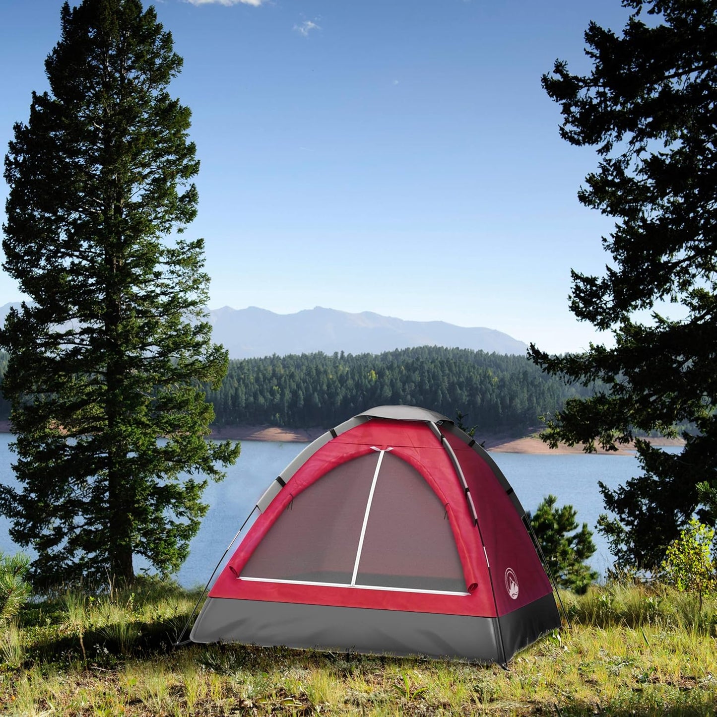 2-Person Dome Tent – Easy Set Up Shelter with Rain Fly and Carrying Bag for Camping