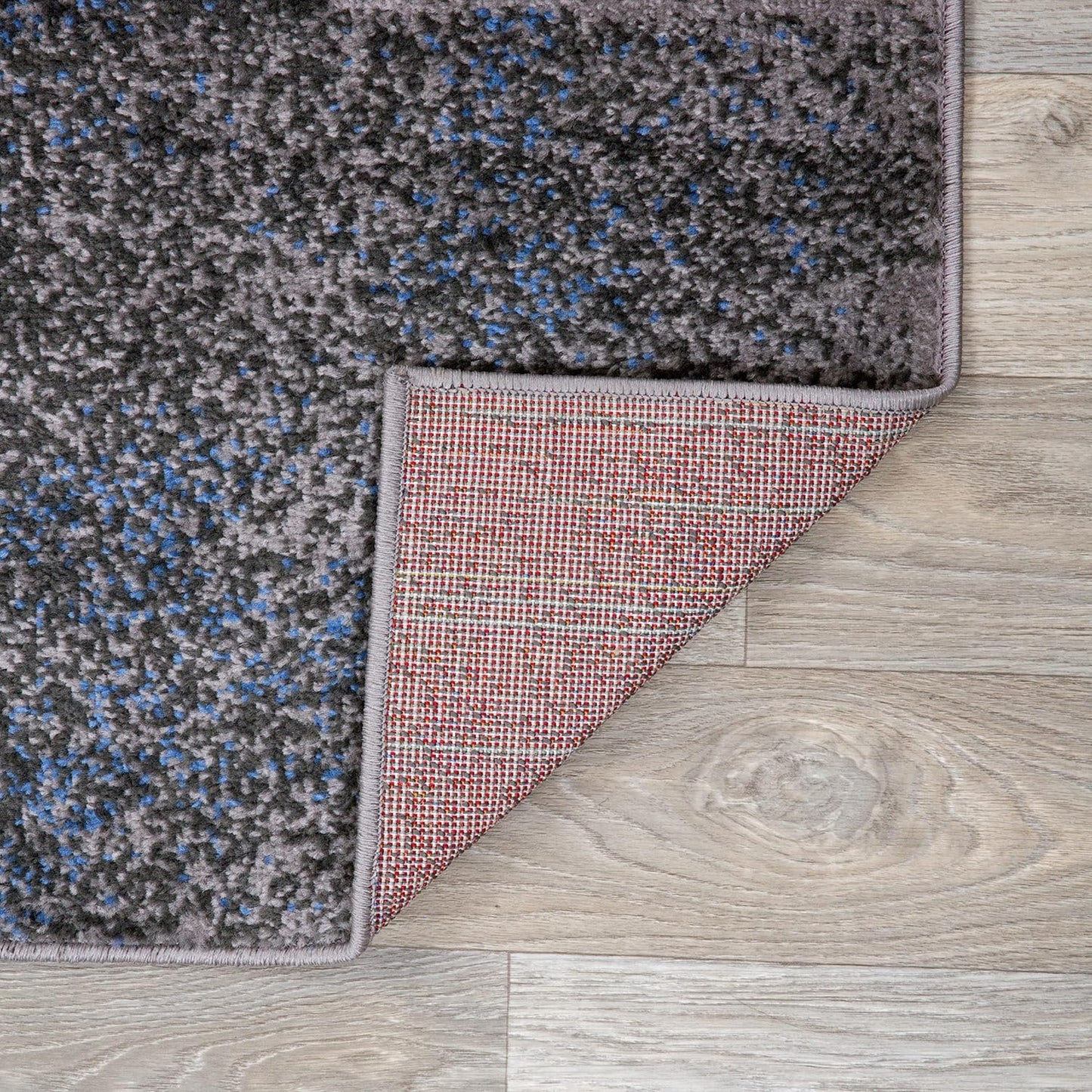Rugshop Modern Distressed Boxes Runner Rug 2' x 7' Blue