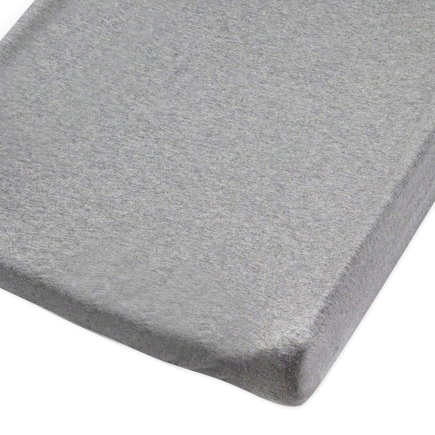HonestBaby Organic Cotton Changing Pad Covers (Set of Two), Pattern Play/Heather Gray, One Size