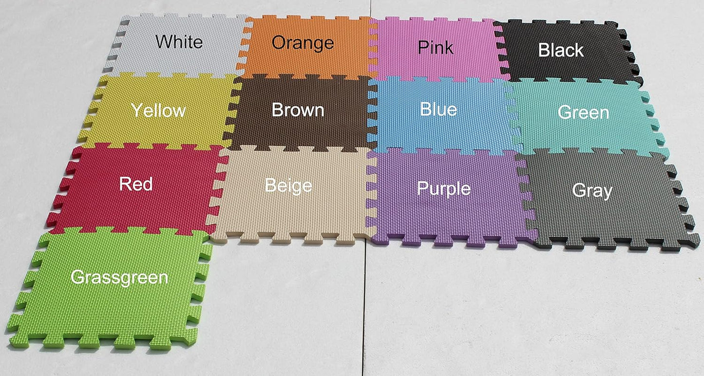 YIMINYUER® 20 Tiles (30cm×30cm×1cm Each Tile) Baby Soft Puzzle Play Mats, Kids Thick EVA Foam Floor, Toddlers & Children's Soft Interlocking Mat R01R08R12G301020