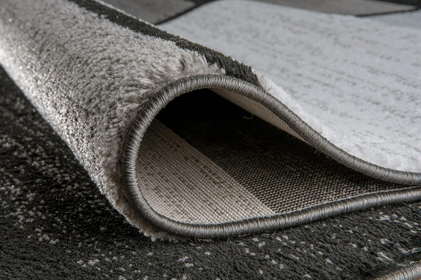 Rugshop Contemporary Modern Boxes Easy Cleaning for Home Office,Living Room,Bedroom,Kitchen Non Shedding Area Rug 9' X 12' Gray